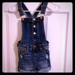 Celebrity pink girls overalls